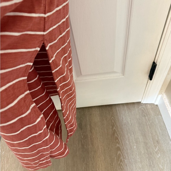 Lou & Grey Striped Maxi Dress Sleeveless V-Neck 100% Cotton Small - Picture 11 of 12